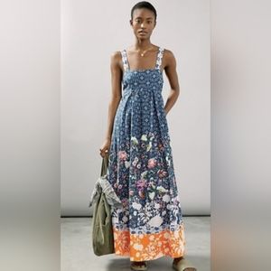 Anthropologie Maeve Dress Farmhouse Patchwork Floral Colorful Open Back …